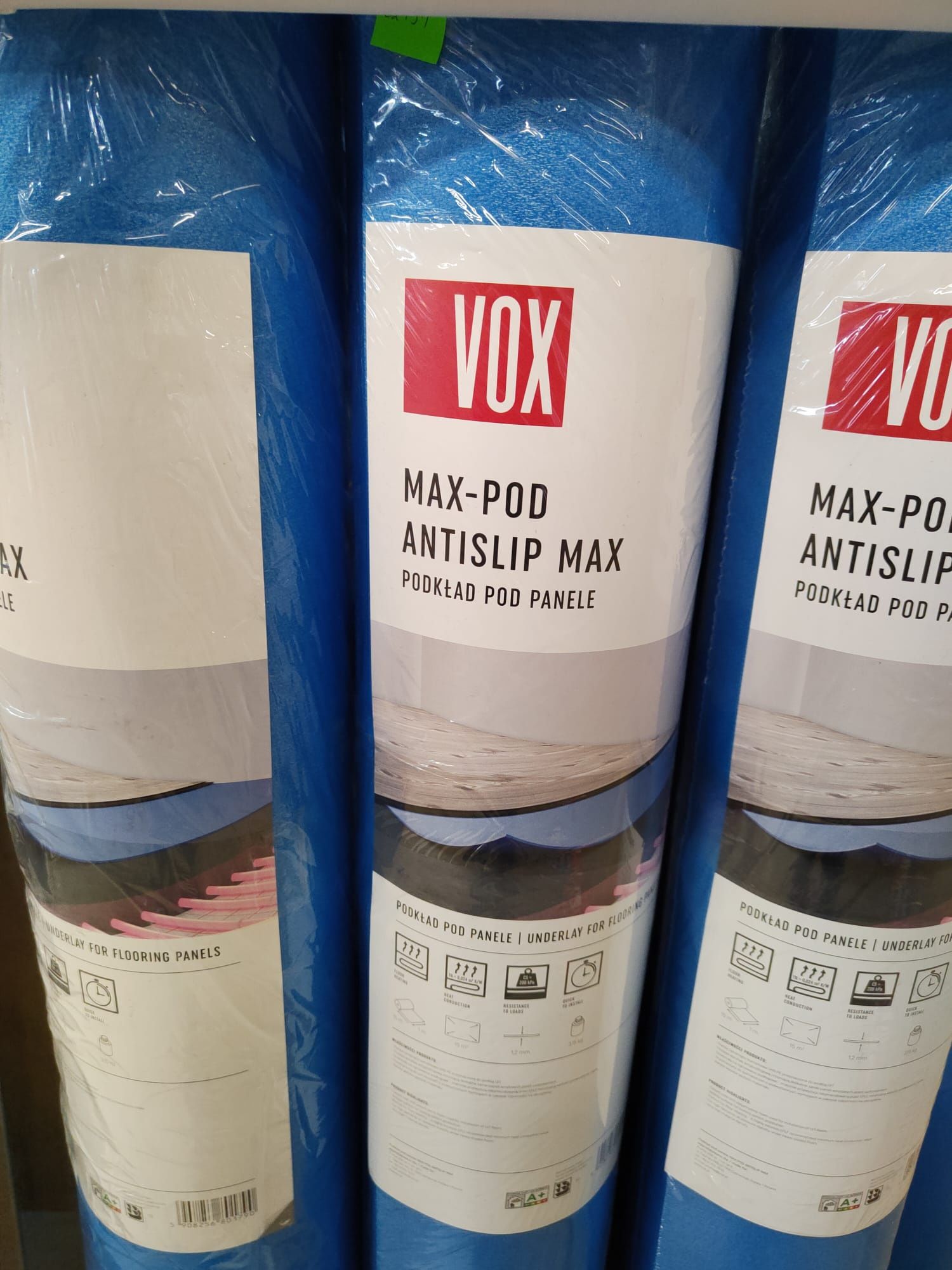 Podkład pod panele MAX-POD Antislip Max
Cena 205 za rolkę