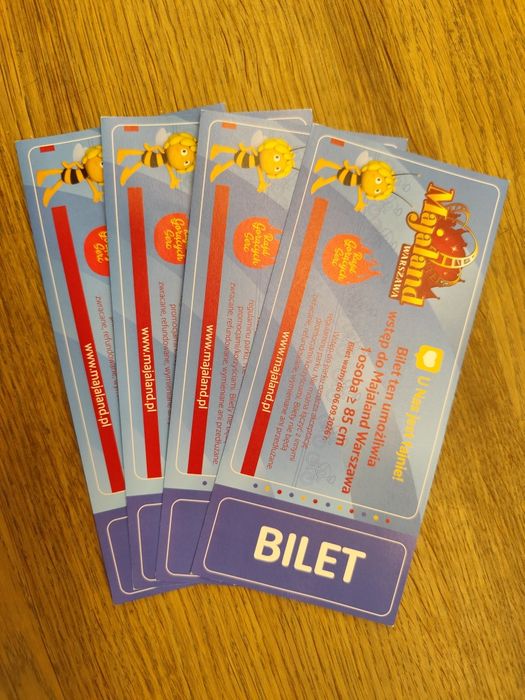 Sprzedam bilety do parku rozrywki Majaland Warszawa