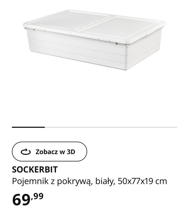 Pojemnik z pokrywką biały Ikea