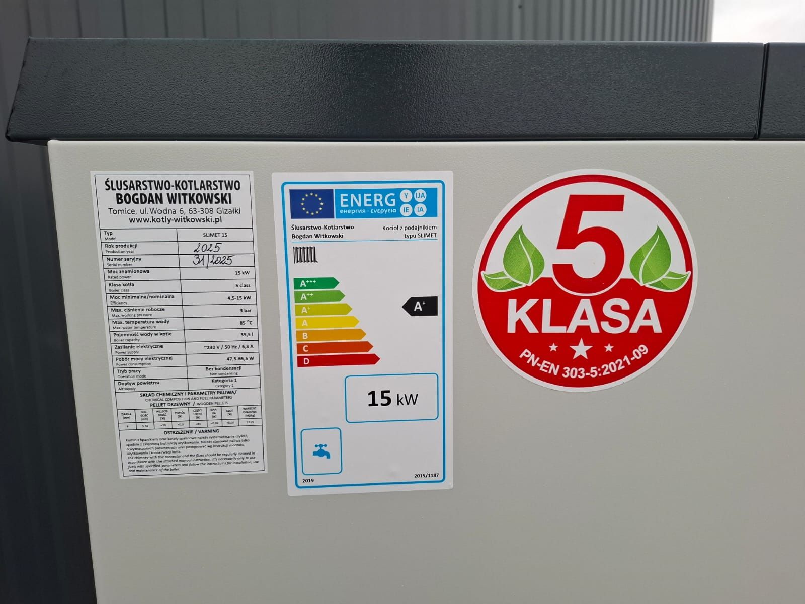 Kocioł na pellet Slimet 15 kw z palnik Kipi zum Piec kotły na dotację