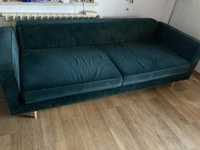 Kanapa sofa BRW welurowa zielona bez poduch