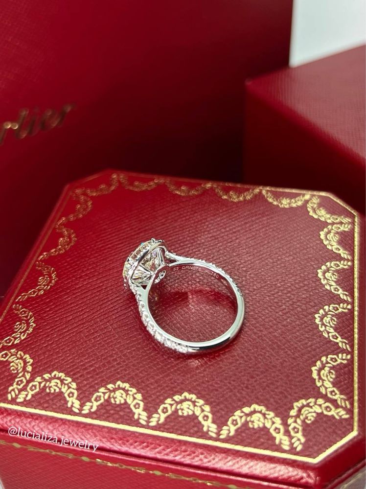 Кольцо в стиле Cartier 750 проба 2.85 ct