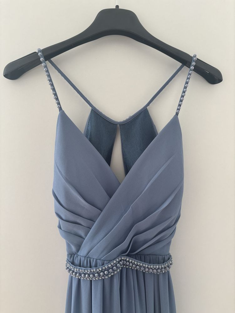 Vestido Azul Cerimónia