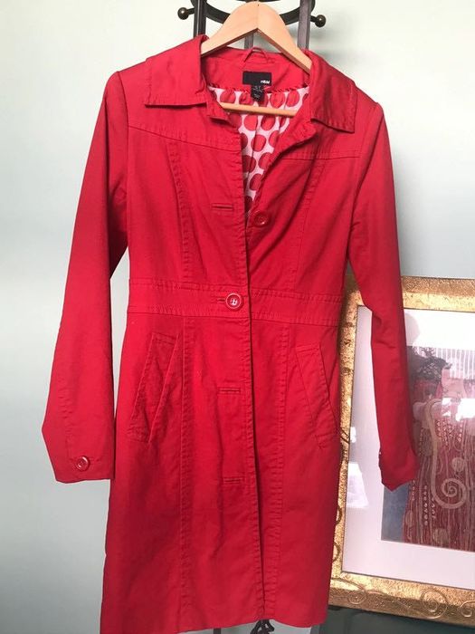 Trencz bawełna, barwna podszewka