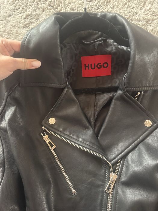 HUGO Жіноча байкерська куртка з ременем