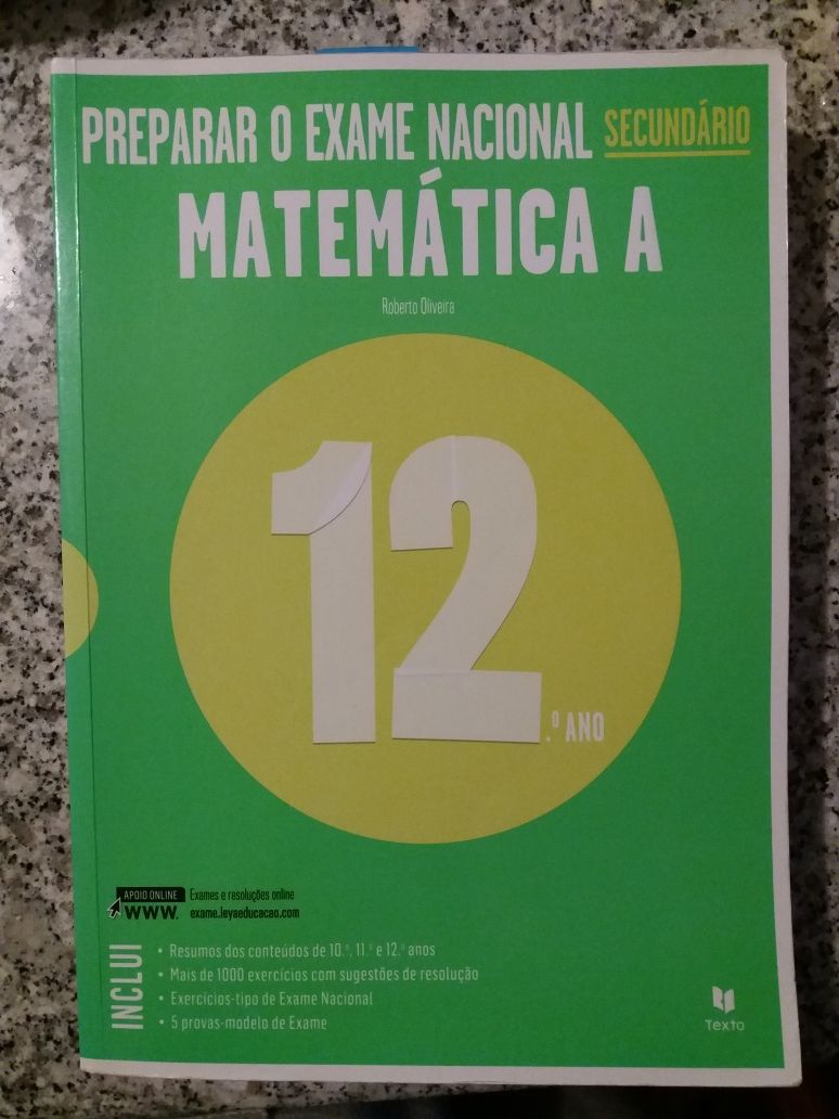 Livro Matemática A Texto Editora - Preparação exame