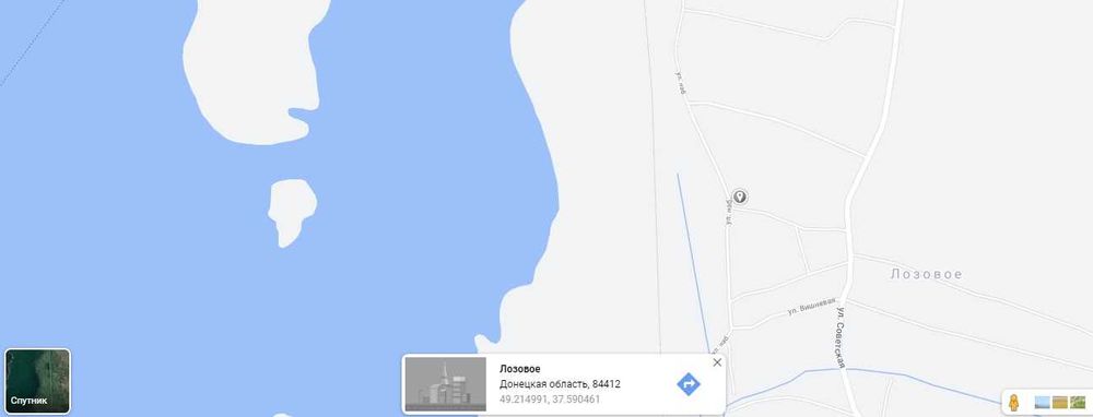 Земельный участок на берегу Красноосколького водохранилища