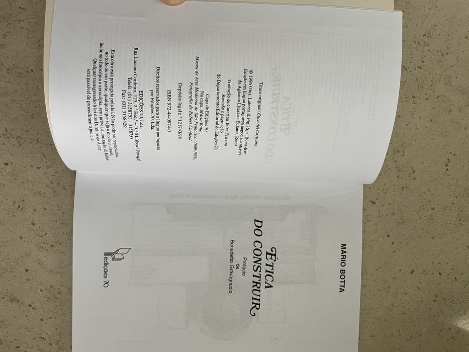 Livro “Ética de construir”