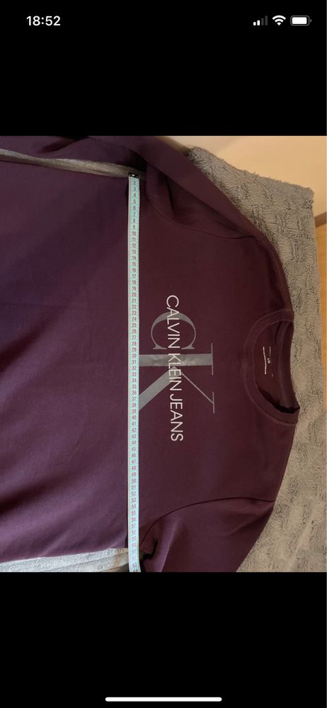 Bordowa burgundowa bluza męska Calvin Klein