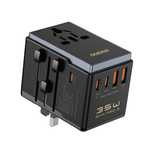 Adapter podróżny A35Pro 35W EU/UK/AUS/US-JP 3x USB-C 2x USB-A czarny