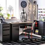 Ikea Micke Nowa w pudełku komoda na kółkach czarnobrąz