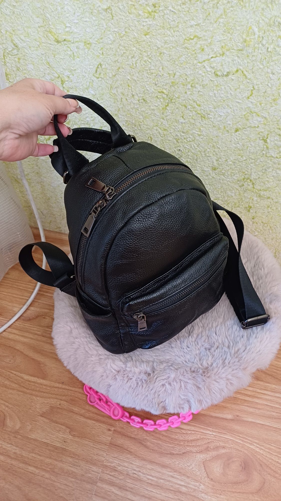 Сумка рюкзак женский кожаный натуральная кожа