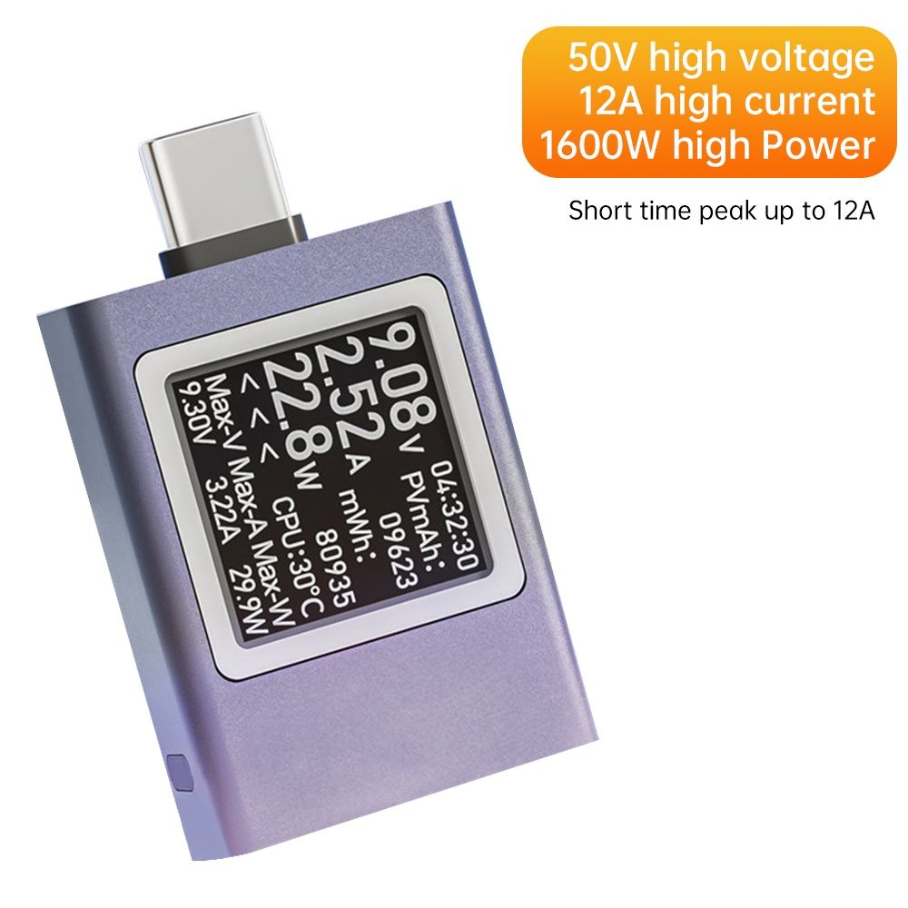 USB Type-C тестер HIDANCE HDC-085C струму, напруги, ємності