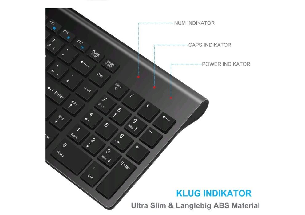 Zestaw bezprzewodowej klawiatury i myszy Leadsal