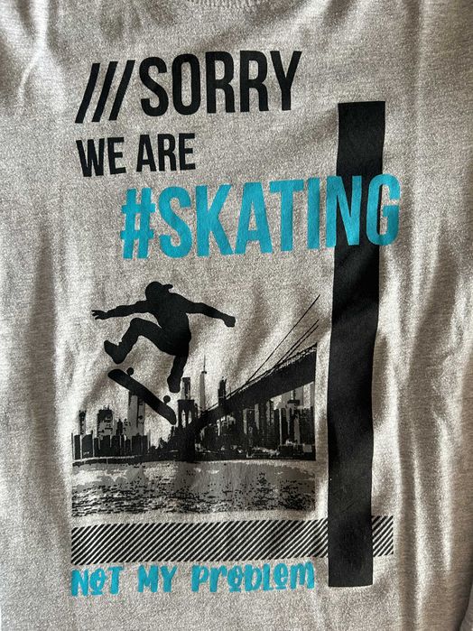 Koszulka chłopięca z długim rękawem szary z nadrukiem 11 lat