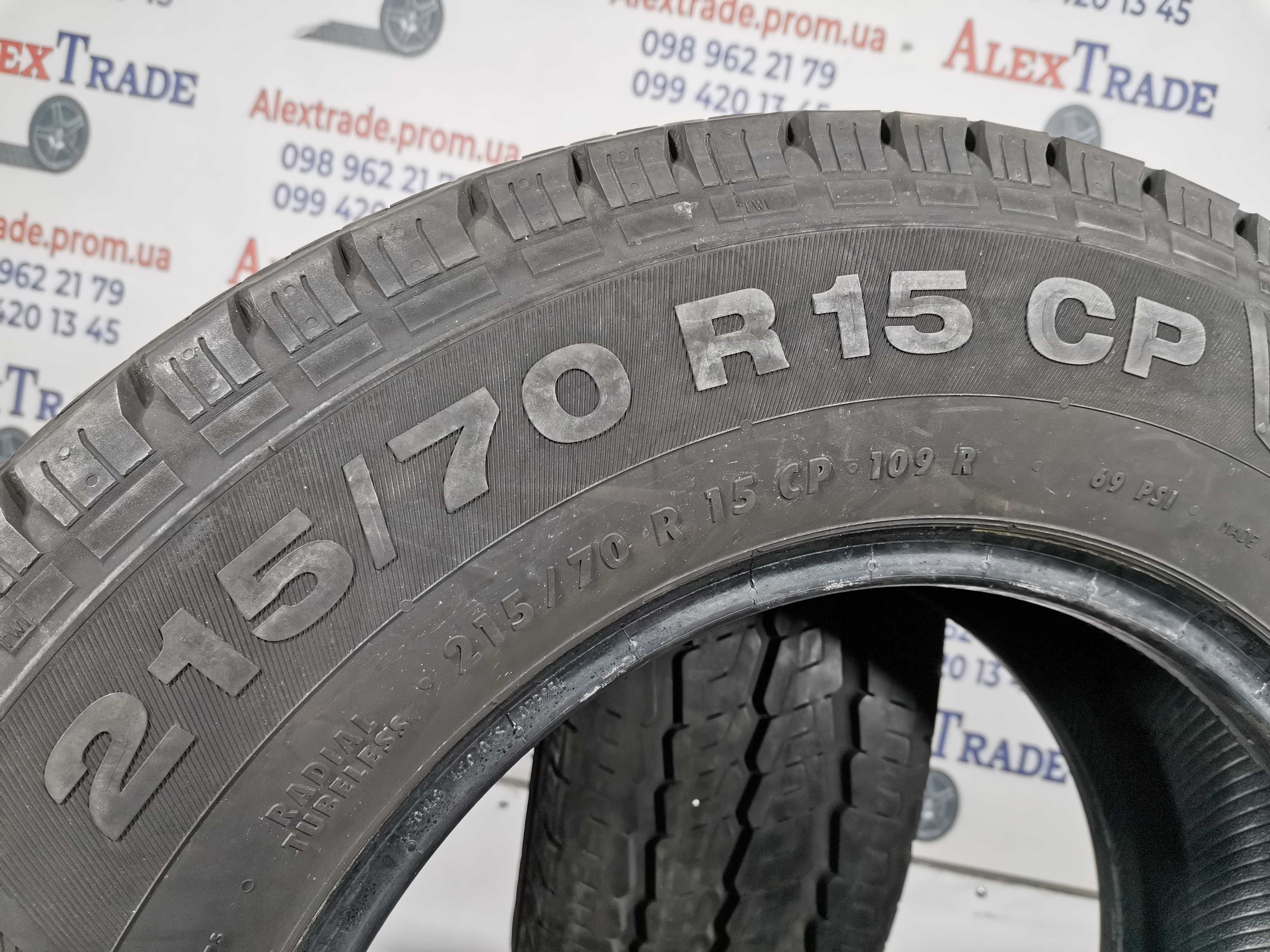 2 шт. 215/70 R15C цешка Continental VancoCamper літні шини б/у