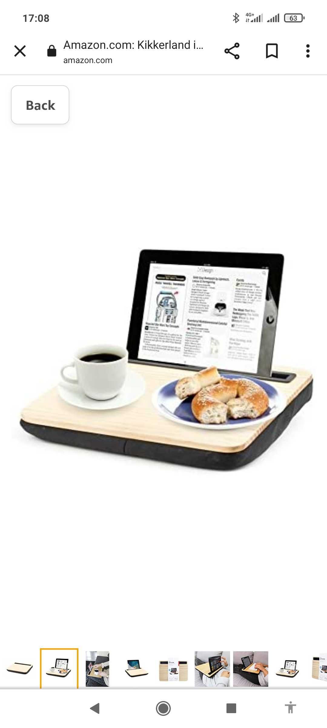 Kikkerland iBed Lap Desk em madeira para tablet