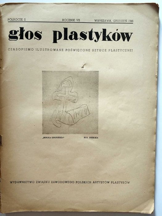 GŁOS PLASTYKÓW, Czasopismo ilustrowane poświęcone sztuce, 1946, UNIKAT