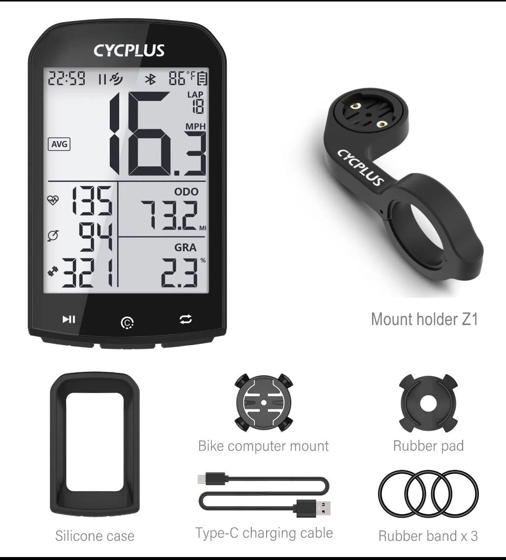 Licznik rowerowy CYCPLUS M1 Z1 GPS + ramię komputer bezprzewodowy