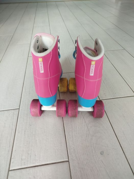 Wrotki KRF School różowe 34