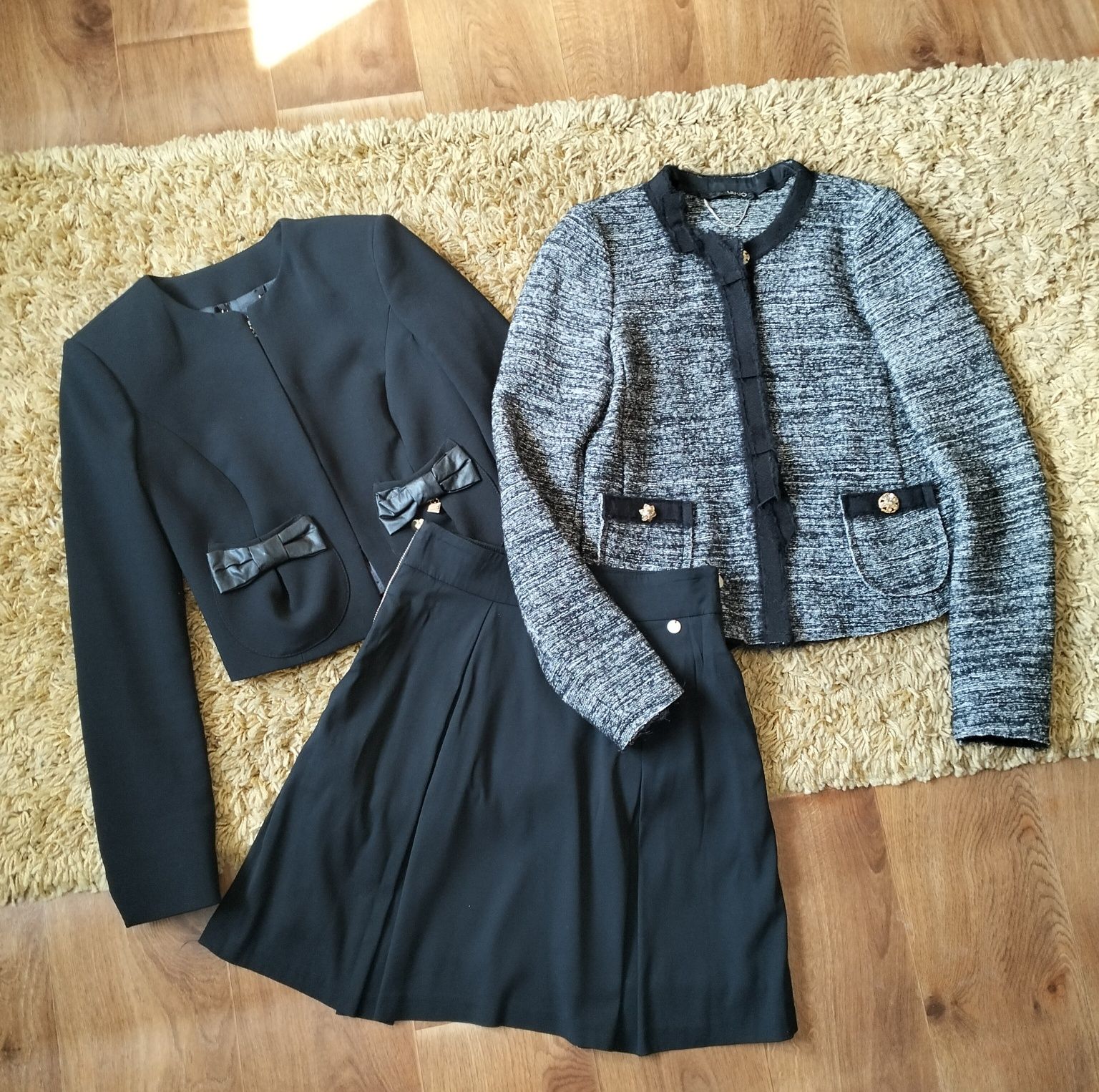 Костюм Liu Jo XS жакет спідниця Elisabetta Franchi піджак юбка чорний