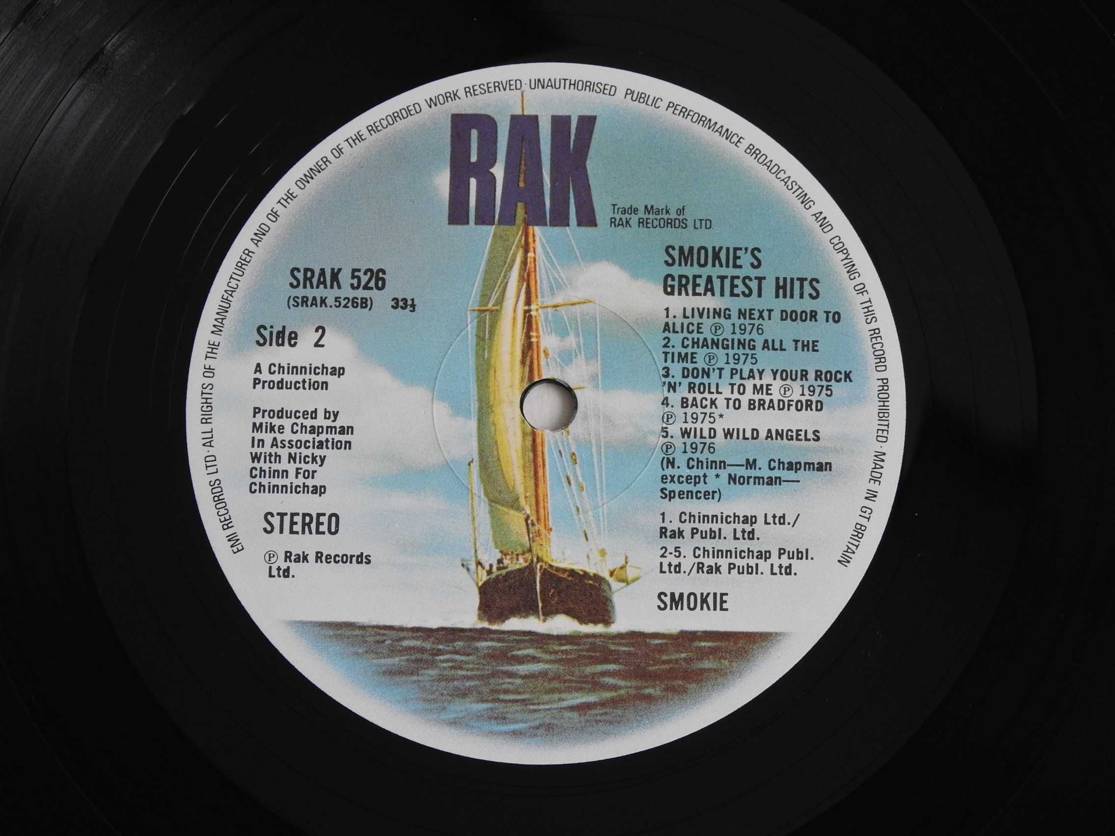 Smokie ‎Greatest Hits LP UK 1977 пластинка Британия 1 press M оригинал