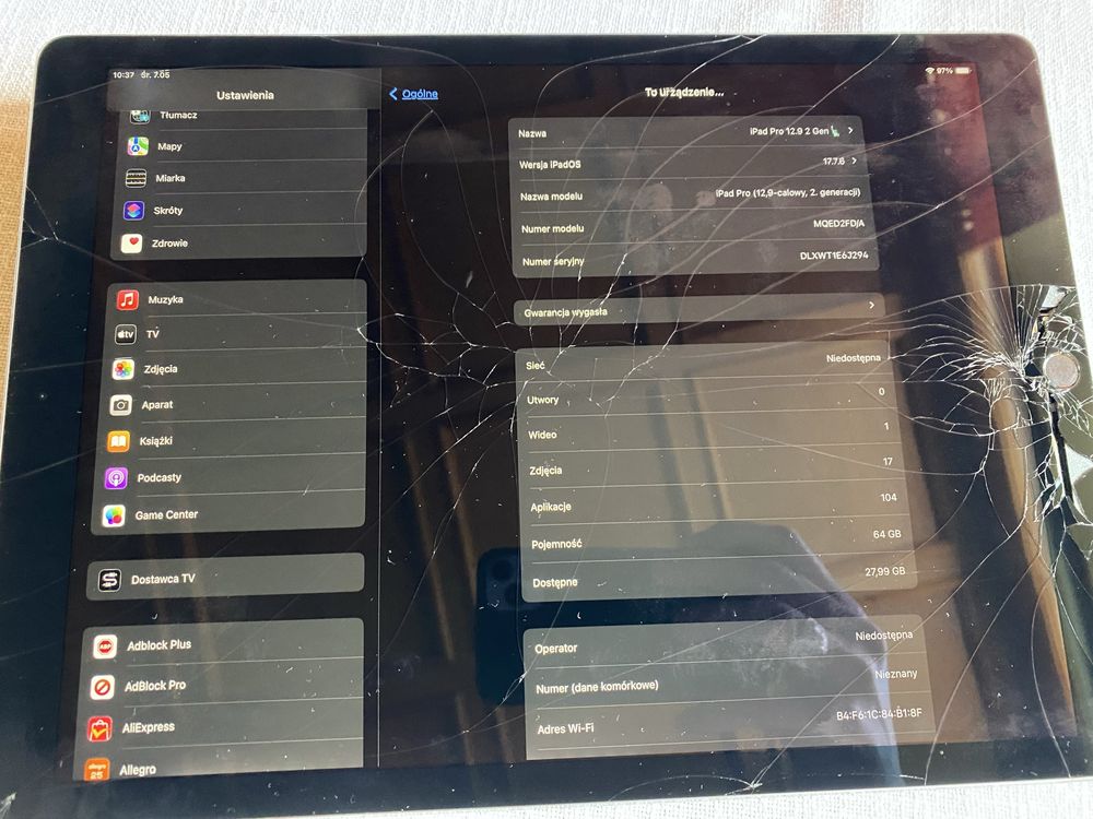 IPad Pro 12,9 2 Generacja Gps Cellular