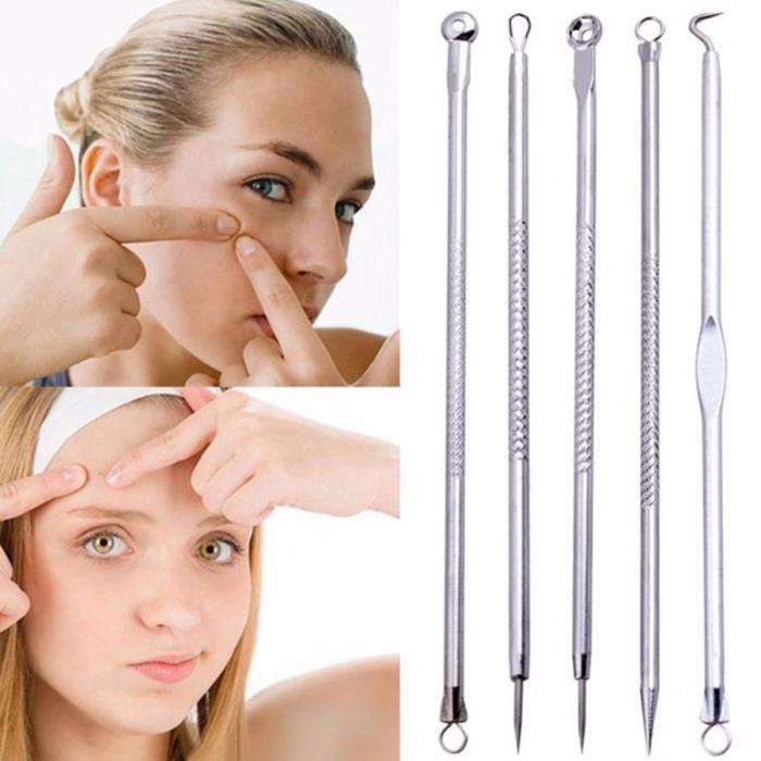 Conjunto extractor de pontos negros e borbulhas, acne, agulhas