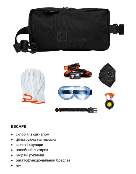 Аварійний набір для евакуації Help Bag Max - Shadow Black