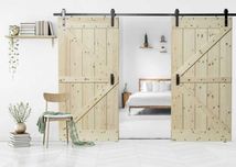 Drzwi przesuwne Loft 90 + szyna + rączka z szyldem