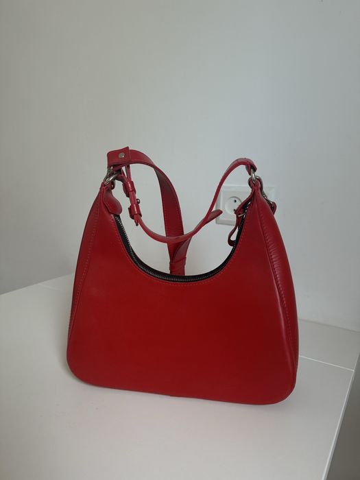 Червона шкіряна сумка boorbon