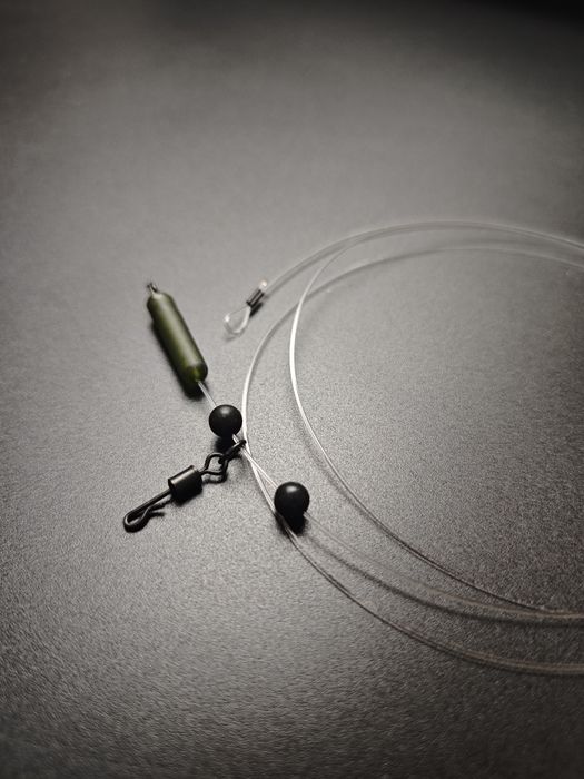 Zestaw helikopterowy 1m karpiowy fluorocarbon 50lb leader Fiszka