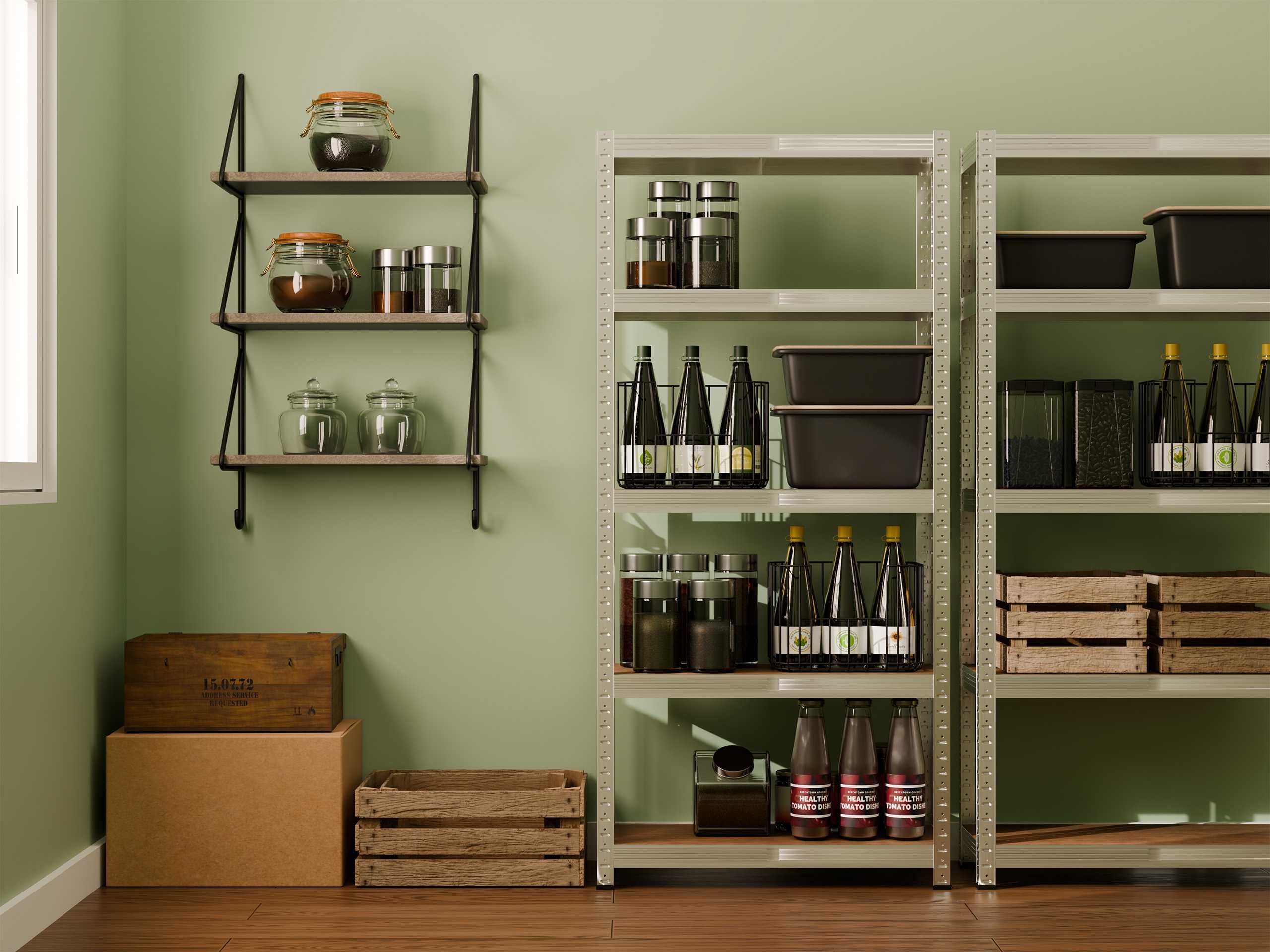 Regał Magazynowy G7030 Metalowy Garaż MDF 5 Półek