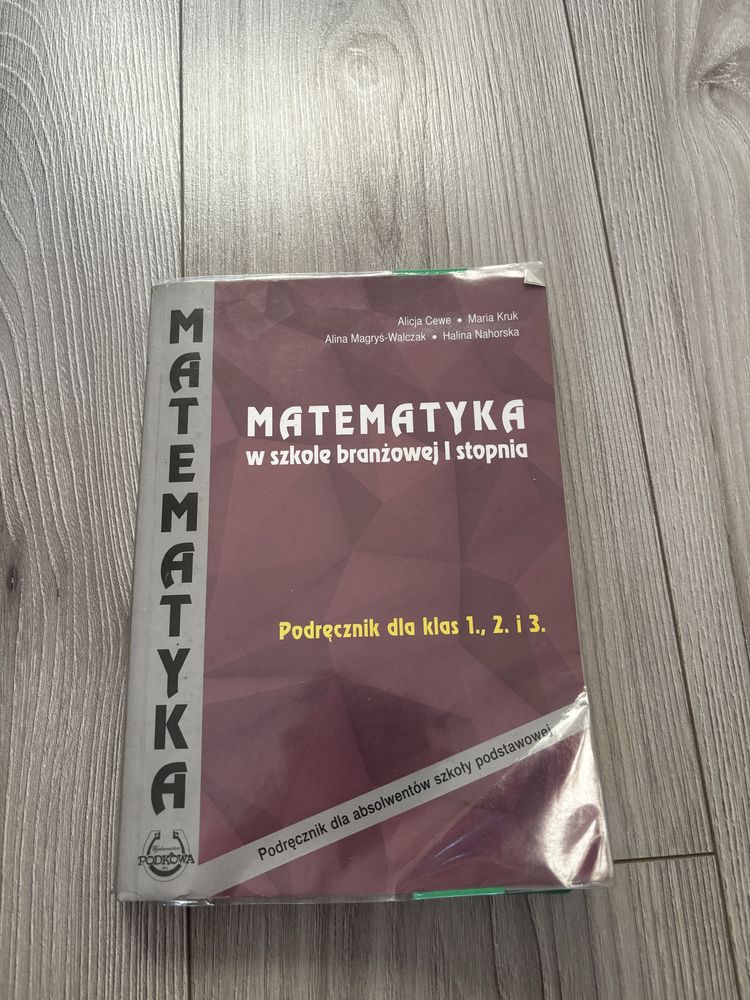 Książka do Matematyki do klas 1,2,3 szkoly pranzowej wyd. Podkowa