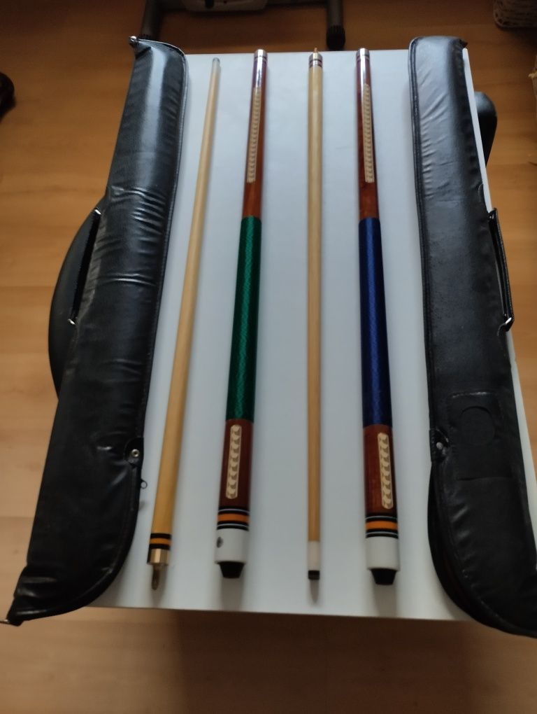 tacos de snooker novos com bolsa