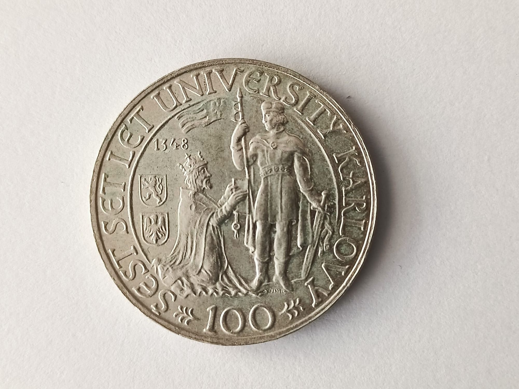 Srebro 100 koron 1948 Czechosłowacja