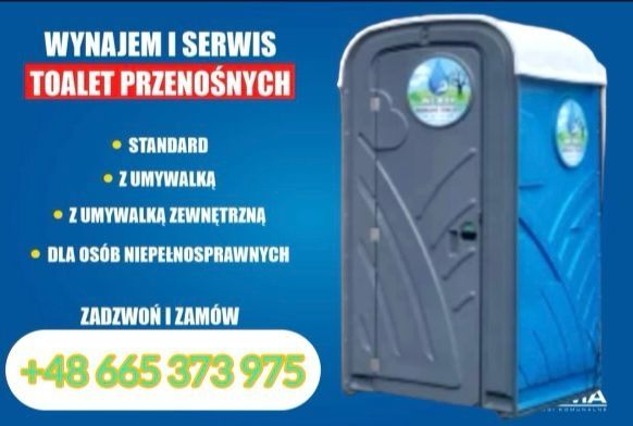 Toalety przenośne Kielce Wynajem sprzedaż  i serwis  toalet Wywóz Niec