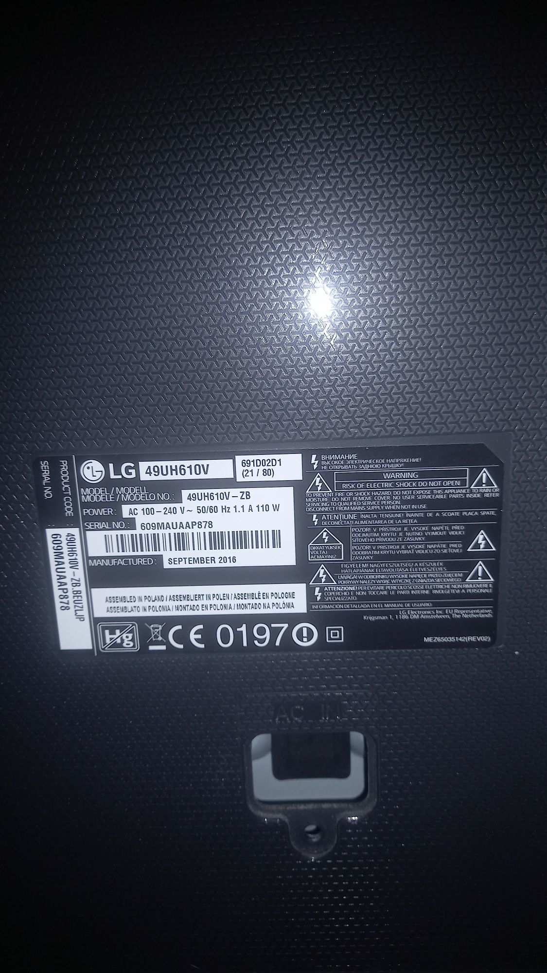 Lcd LG 49UH610V pecas