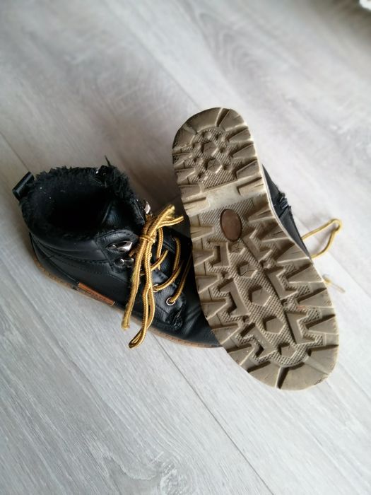 Chłopięce buty zimowe skórzane COOLCLUB, rozm. 32, czarne