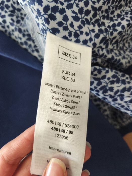 Marynarka żakiet niebieska XS Orsay