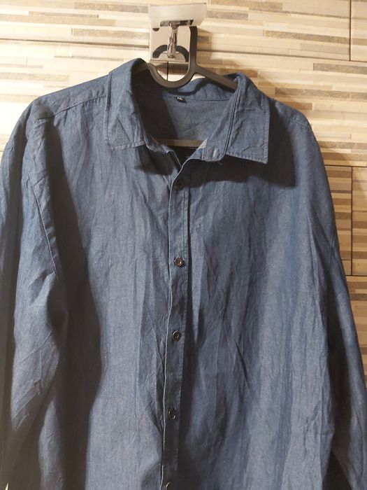 Koszula męska bawelniana jinsowa xxl z  stójką