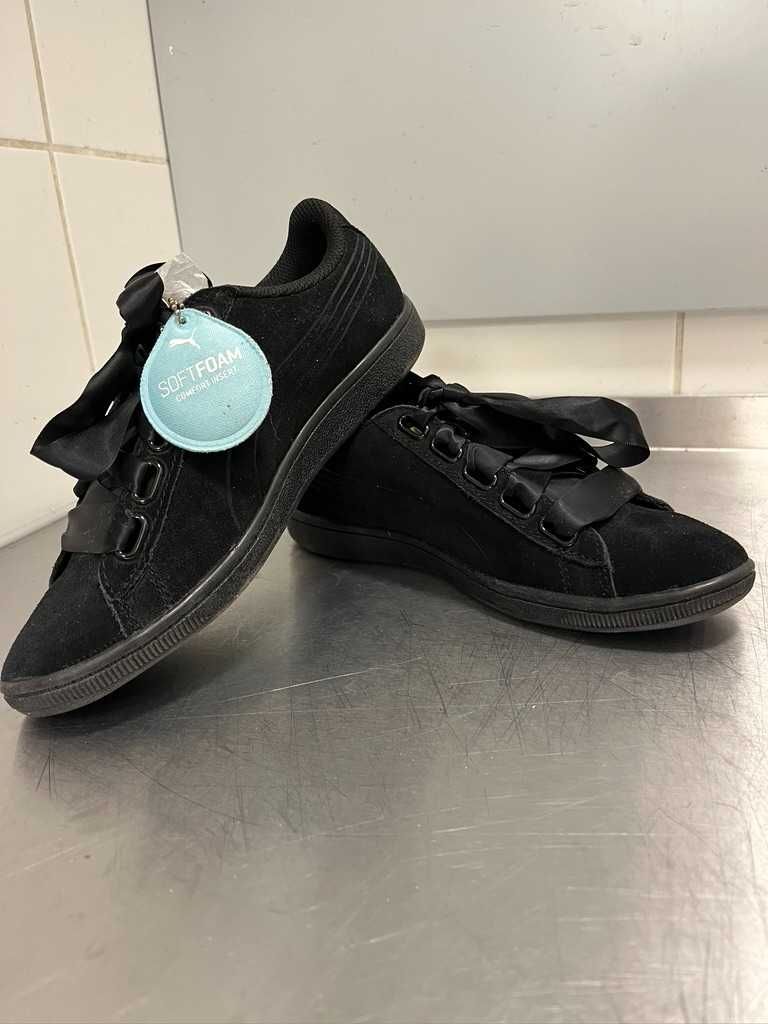 Puma czarne vikky ribbon satin