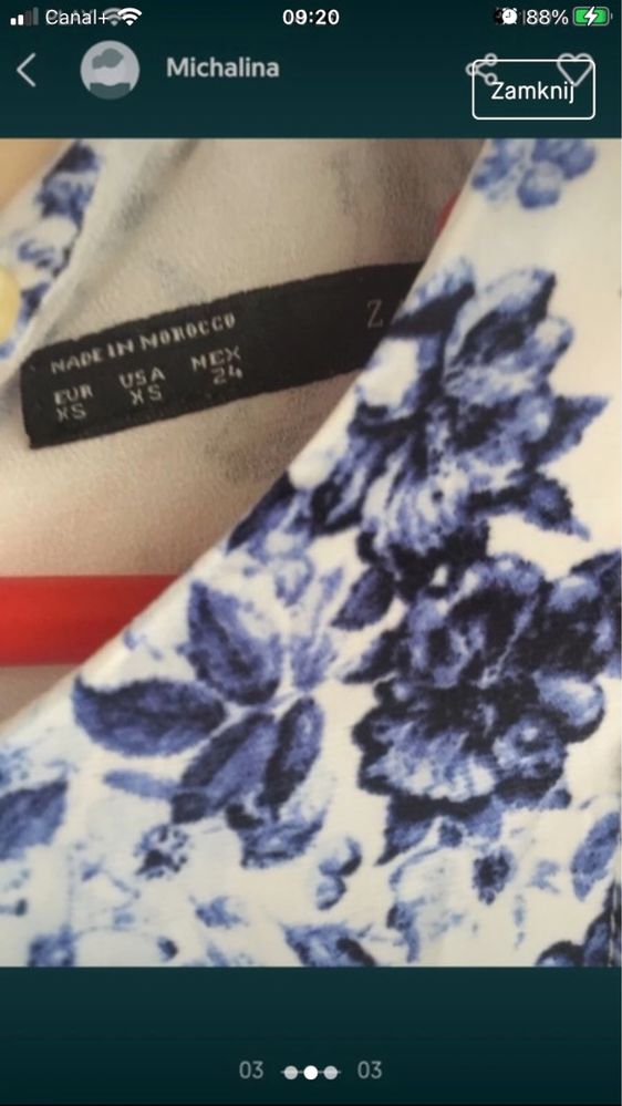 Zara dwuwarstwowa zwiewna sukienka XS/S