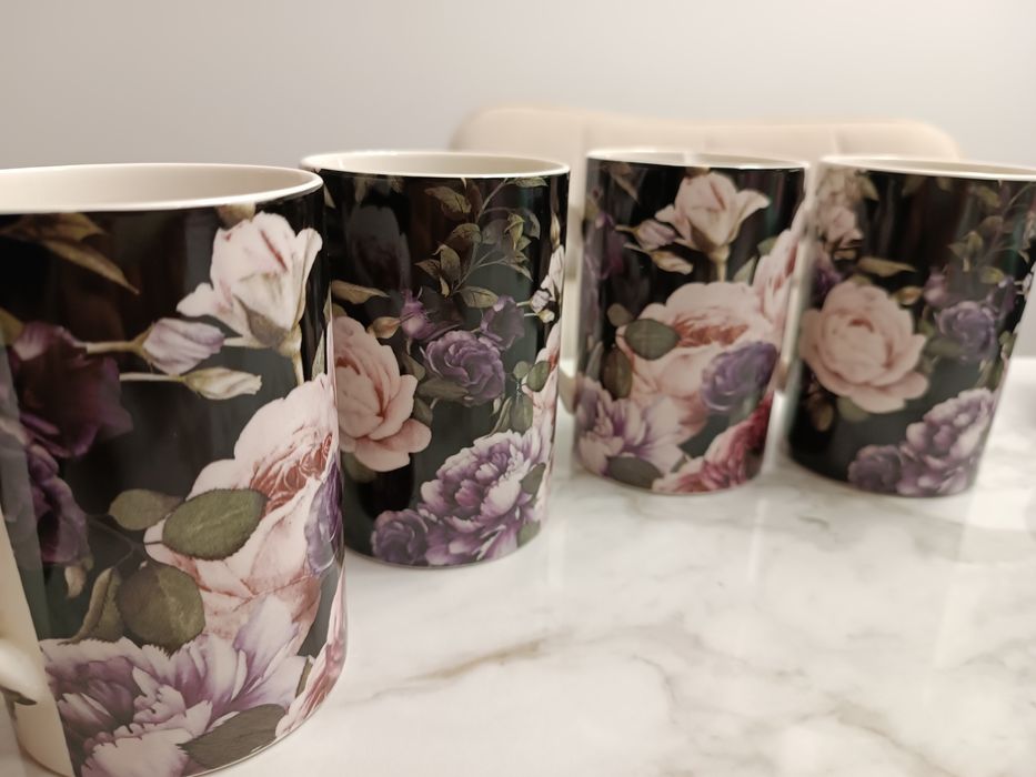 Kubki w kwiaty home&you 4 sztuki