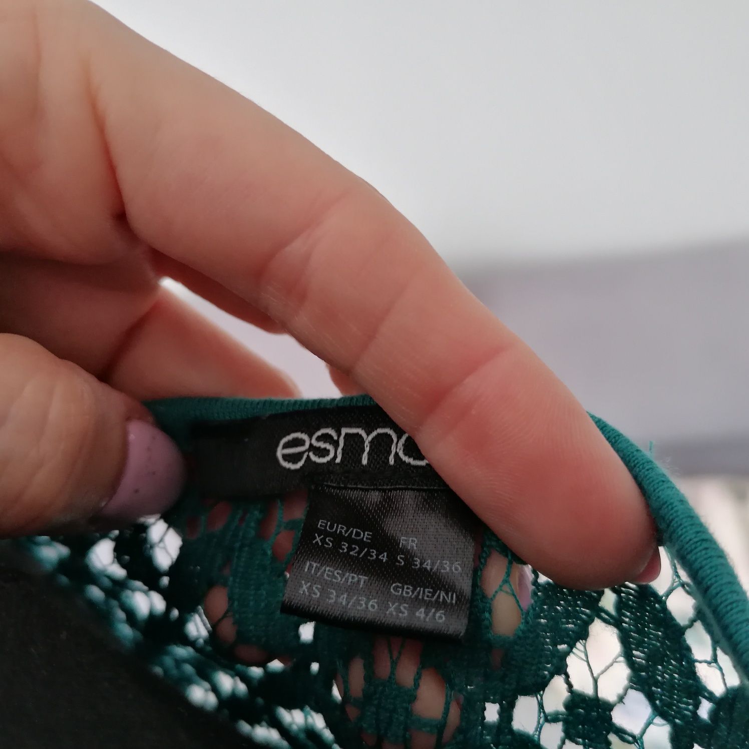 Zielona sukienka maxi, bez rękawów, z koronką, Esmara, XS