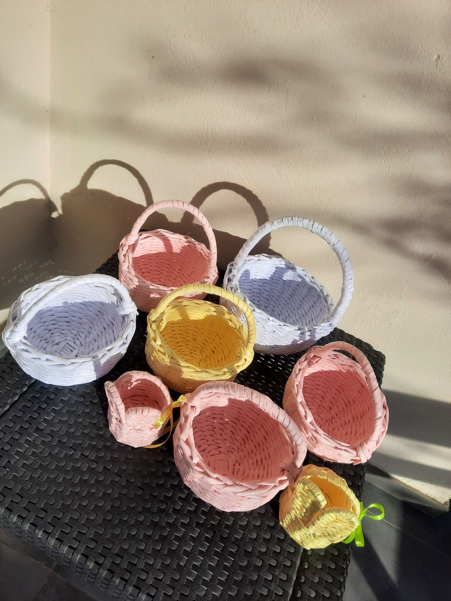Koszyczki wiklinowe dla dzieci, koszyczki wielkanocne