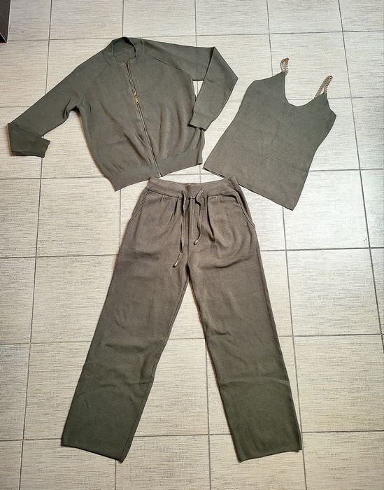 Dres damski dzianinowy 3 częściowy, komplet 3 częściowy L/40 nowy