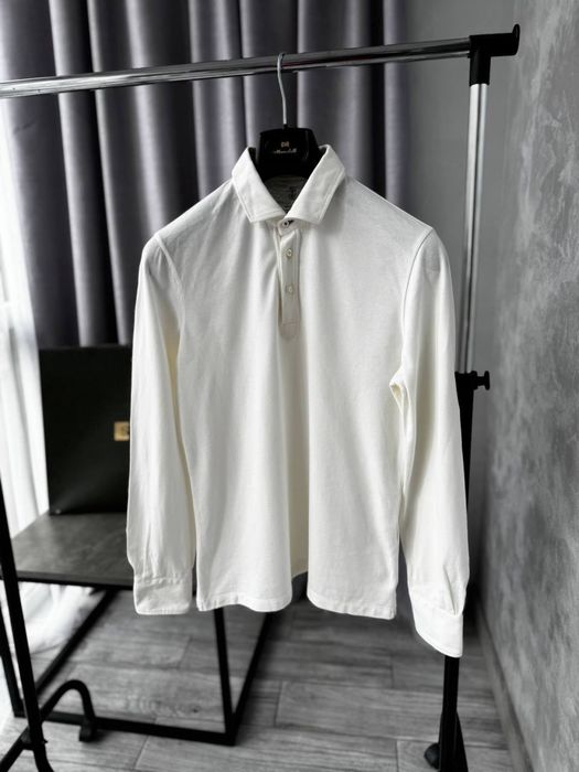 Лонгслив-поло с воротником Brunello Cucinelli ОРИГИНАЛ