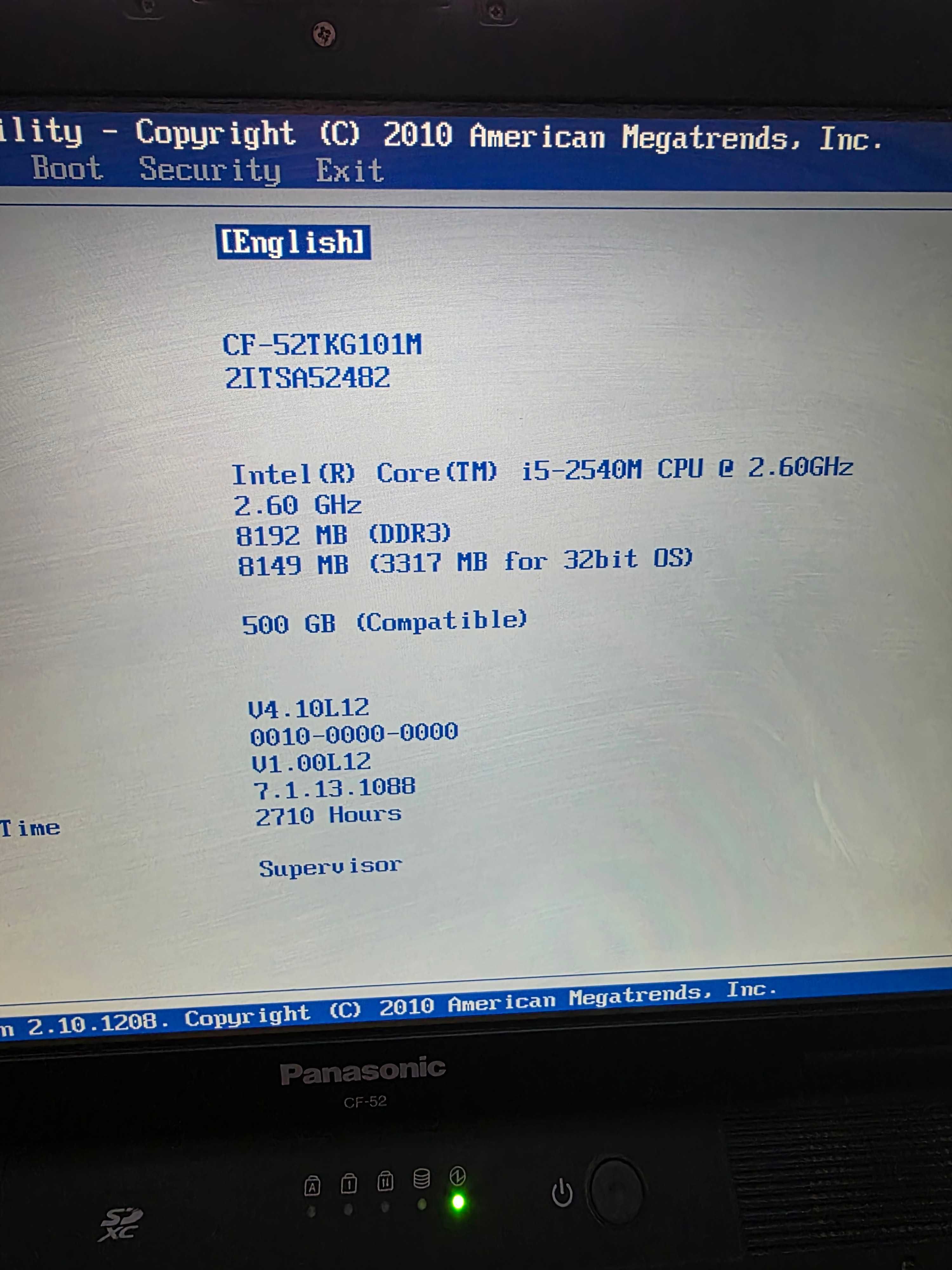 Захищений ноутбук Panasonic CF-52 (i5-2540 FHD Radeon 6600M)