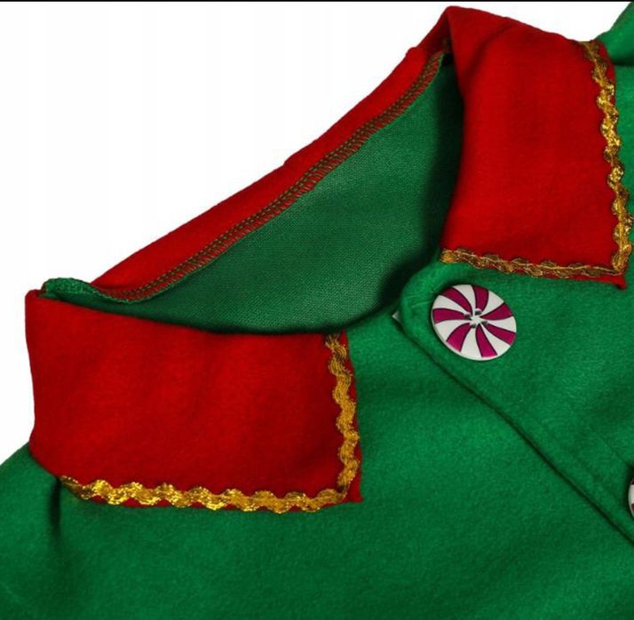 Nowy kostium świąteczny ELF dla dziewczynki zielony, rozmiar 100 cm